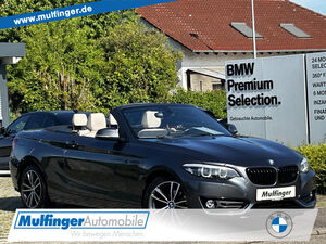 BMW-218-218i Cabrio Aut Sport Leder Kamera Navi USB Alu Sportpaket Bluetooth LED Vollleder Klima PDC el Fe,Подержанный автомобиль