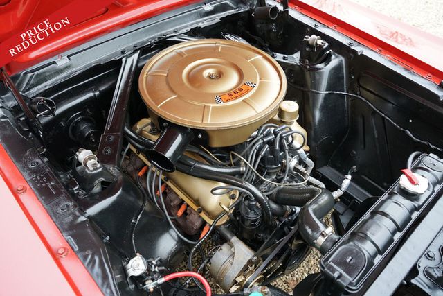 FORD Mustang 289 Fastback 289 Cu engine, red over red