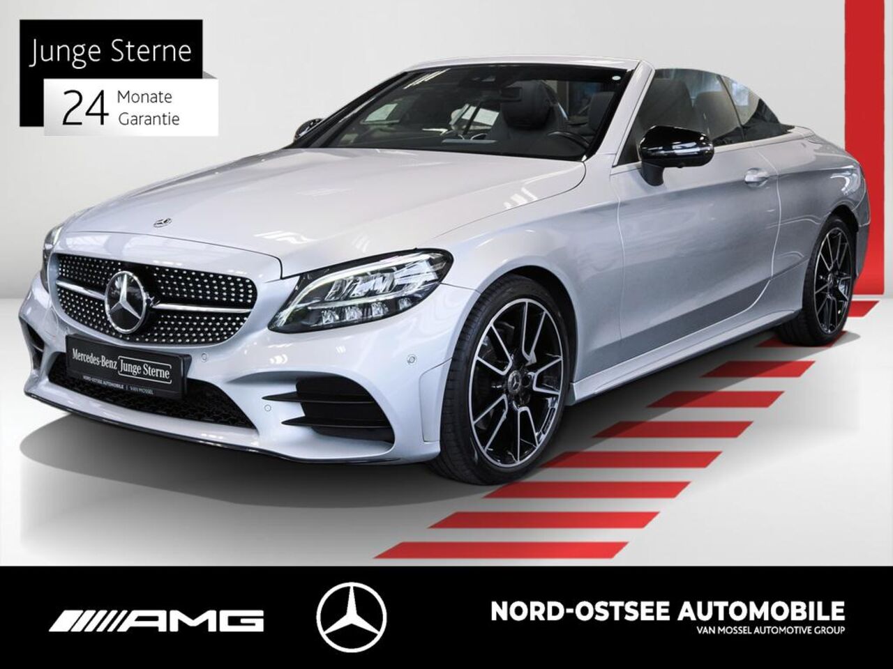 MERCEDES-BENZ C 220 d CABRIO AMG TEMPO AIRSCARF 360° BURMESTER