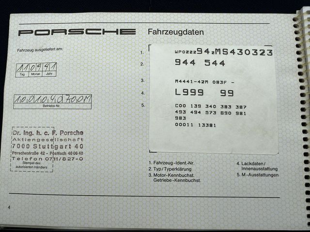 PORSCHE 944 S 2 Cabrio*2.Hand,deutsch,Verdeck neu*...