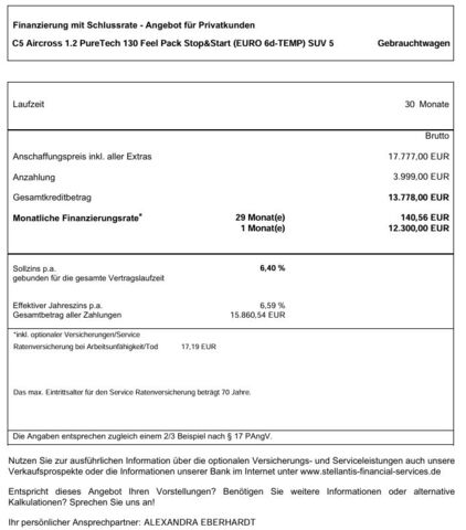 CITROEN C5 Aircross Ansicht 29 für Fahrzeugdetailseite