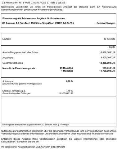 CITROEN C3 Aircross PureTech 130 Shine Automatik Ansicht 18 für Fahrzeugdetailseite