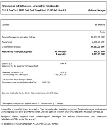 CITROEN C3 Ansicht 28 für Fahrzeugdetailseite