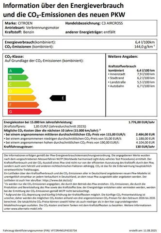 CITROEN C3 Aircross Ansicht 15 für Fahrzeugdetailseite