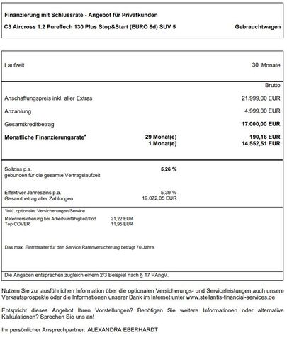 CITROEN C3 Aircross Ansicht 16 für Fahrzeugdetailseite