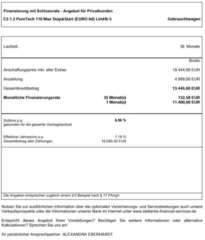 CITROEN C3 PureTech 110 Max Ansicht 2 für Fahrzeugdetailseite