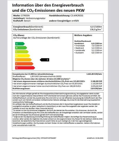 CITROEN C3 Aircross Ansicht 23 für Fahrzeugdetailseite