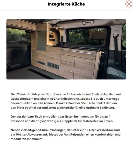CITROEN Andere Holidays Camper Blue HDi 180 EAT8 Automatik Ansicht 9 für Fahrzeugdetailseite