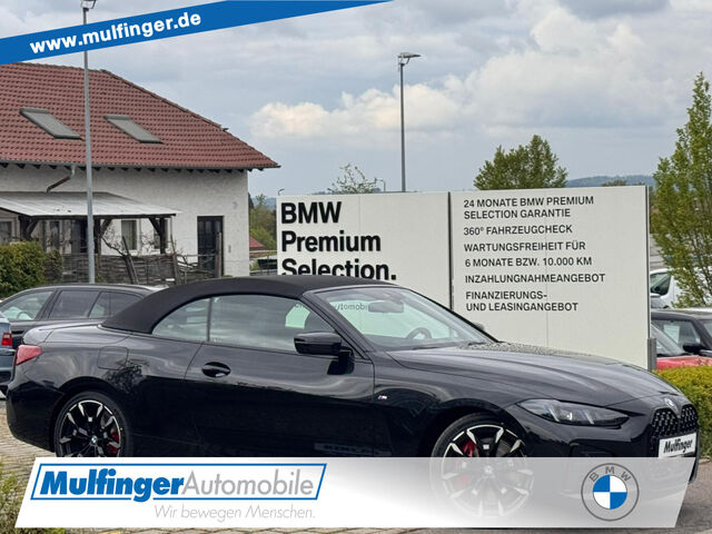 BMW 420 d Cabrio M Sport AHK HUD Ha/Ka Lenkh. 19 Sportpaket Navi LED Vollleder Klima Aktivlenkung PDC el. Ansicht 1 für Fahrzeugdetailseite
