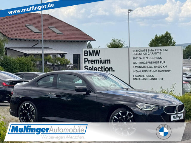 BMW 218 i CoupÃ© M Sport Glasdach Komfz. Ha/Ka 19 Sportpaket Navi LED Klima PDC Ansicht 1 für Fahrzeugdetailseite