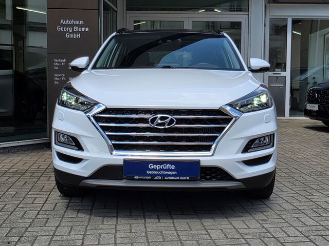 HYUNDAI TUCSON 2.0 CRDi A/T 4WD Premium AHK / Allwetterreifen / ACC / Navi / Voll-LED / Totwinkel Ansicht 3 für Fahrzeugdetailseite