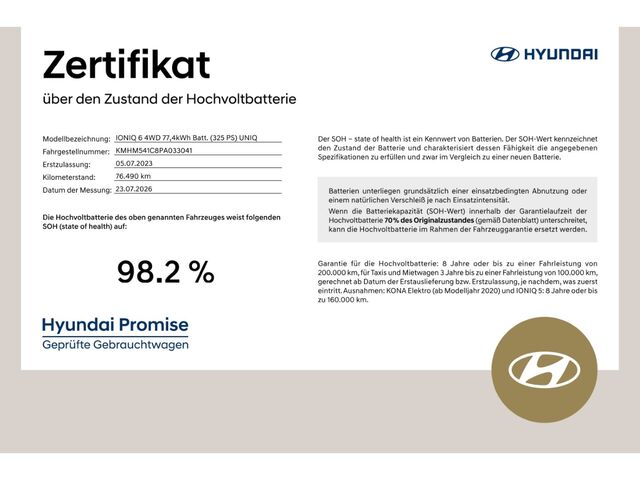 HYUNDAI IONIQ 6 77,4 kWh 4WD UNIQ / AHK / Pano / digitale Spiegel / 360° / BOSE / Leder / Memory Ansicht 10 für Fahrzeugdetailseite
