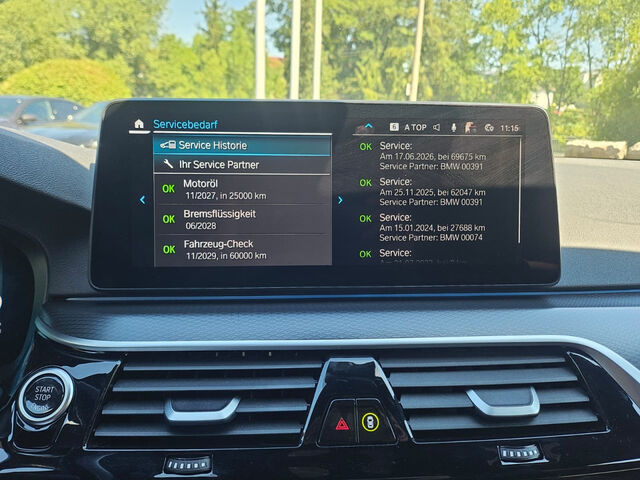 BMW 530 e T.Leder ACC HUD Laser PanoD.KomfSitz AHK19 Sportpaket Bluetooth Navi Vollleder Klima Standhzg P Ansicht 12 für Fahrzeugdetailseite