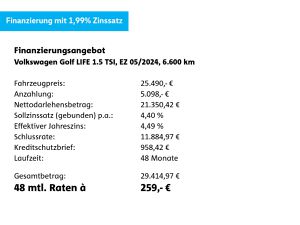 VW Golf VIII 1.5 TSI Life*NAVI*SHZ*DAB*PDC*ACC*UVM*