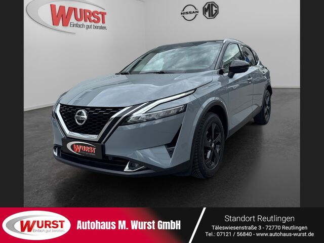 NISSAN Qashqai Tekna+ 1.3 DIG-T MHEV 158 PS 20 Navi Leder Sitzheizung I-Key elektr. Sitze Panorama