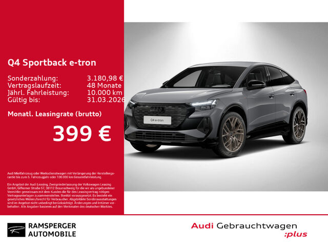 AUDI Q4 Sportback e-tron 45 S line Matrix ACC HuD AHK Kamera