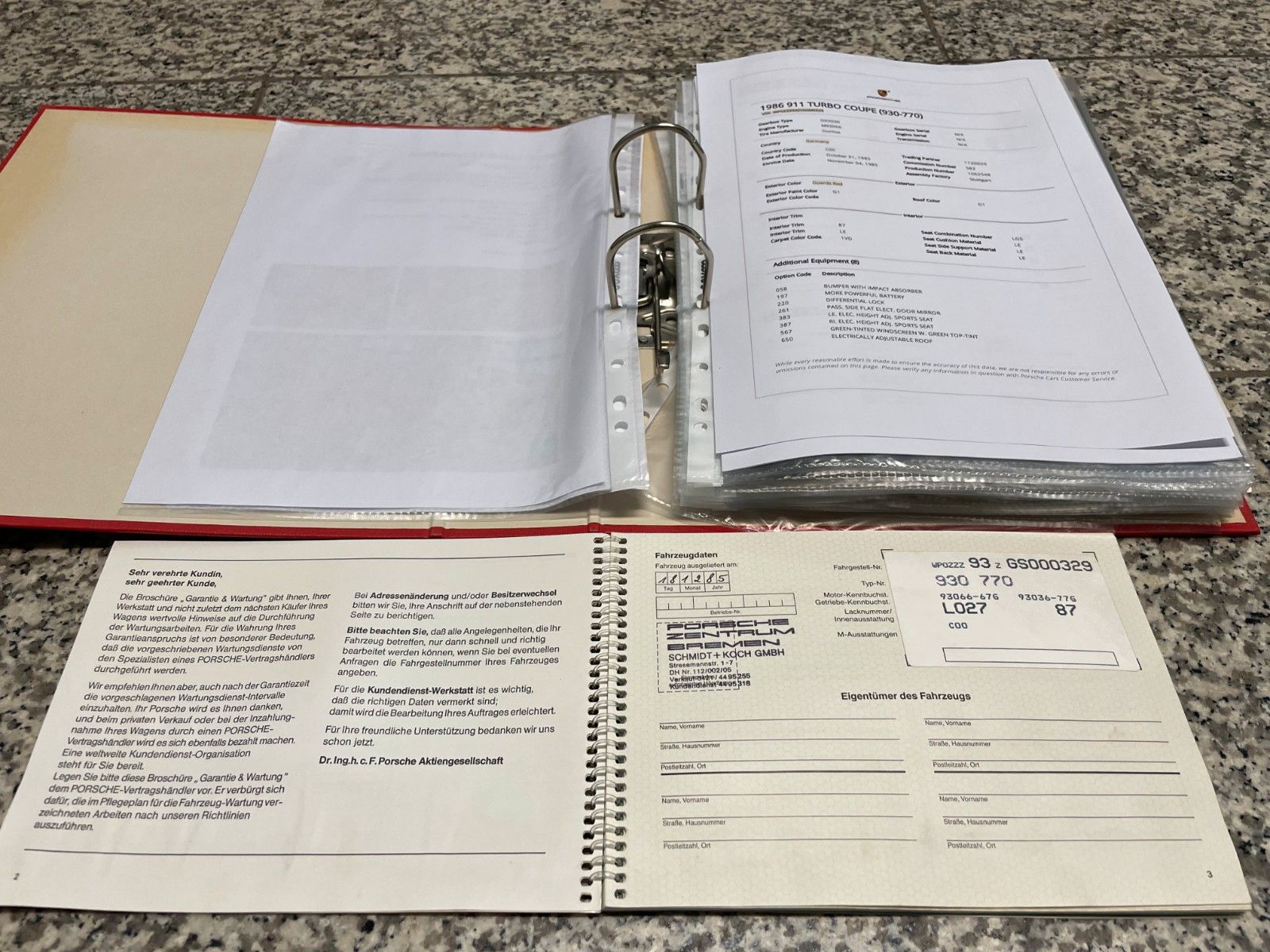 PORSCHE 911 930 turbo - dt. Fzg- 69tkm - gr. KD neu !