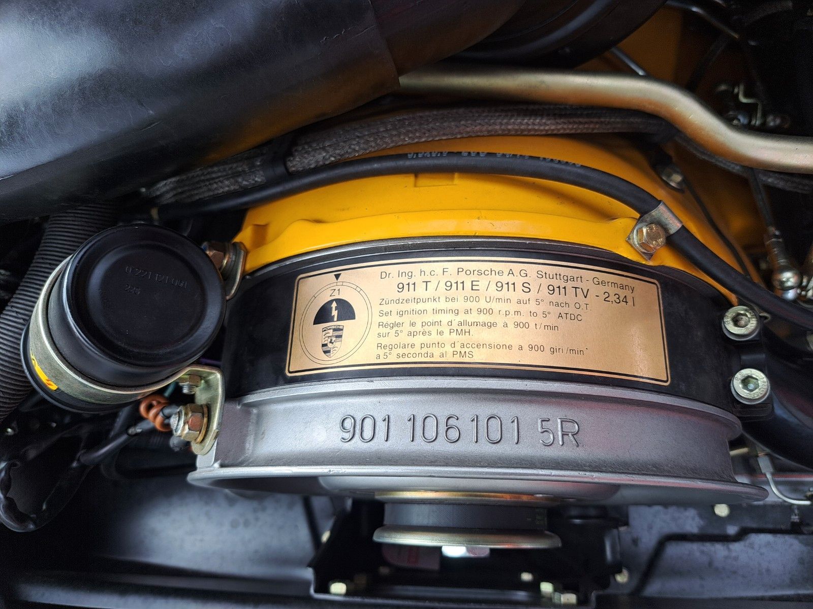 PORSCHE 911 TE Ölklappe-dt. Spitzenrestauration -Zust. 1