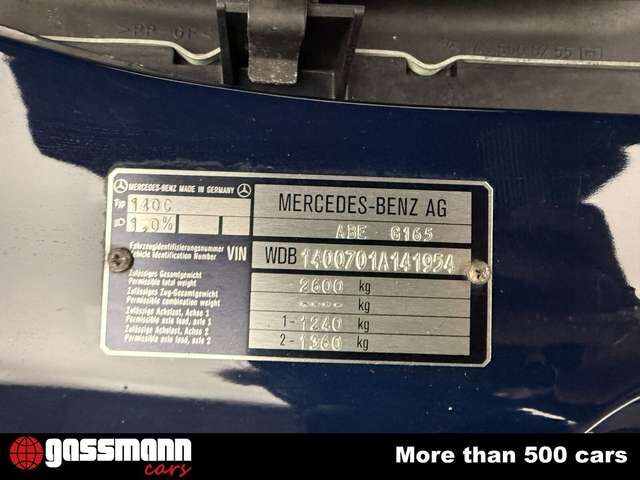 Mercedes-Benz S500 S500 Coupe / 500 SEC Coupe C140