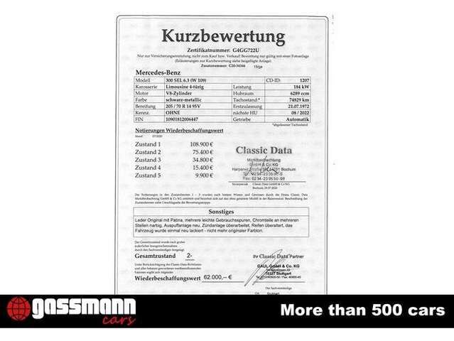 Mercedes-Benz 300 SEL 6.3 Limousine, W109 mehrfach verfügbar!