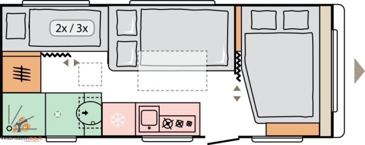 ADRIA 552 PK 60 Years - LUXE - Stockbetten Ansicht 3 für Fahrzeugdetailseite
