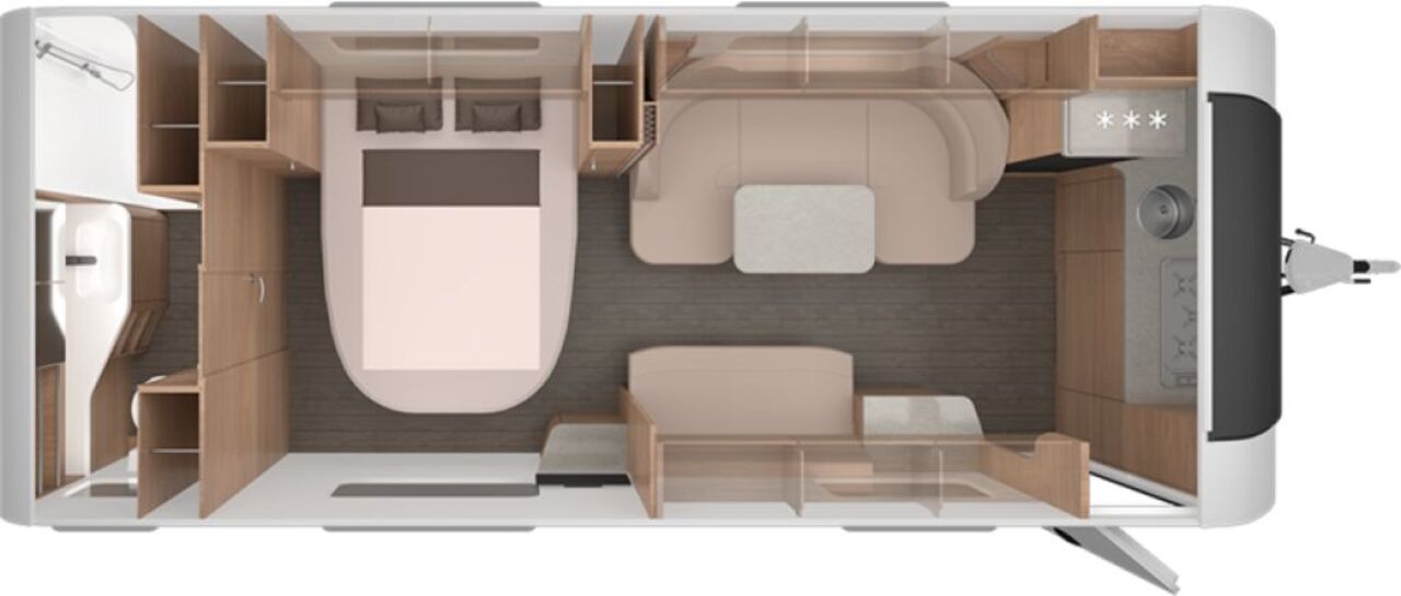 KNAUS 650 PXB Black Selection TV-Möbel inkl. 32" TV Ansicht 2 für Fahrzeugdetailseite