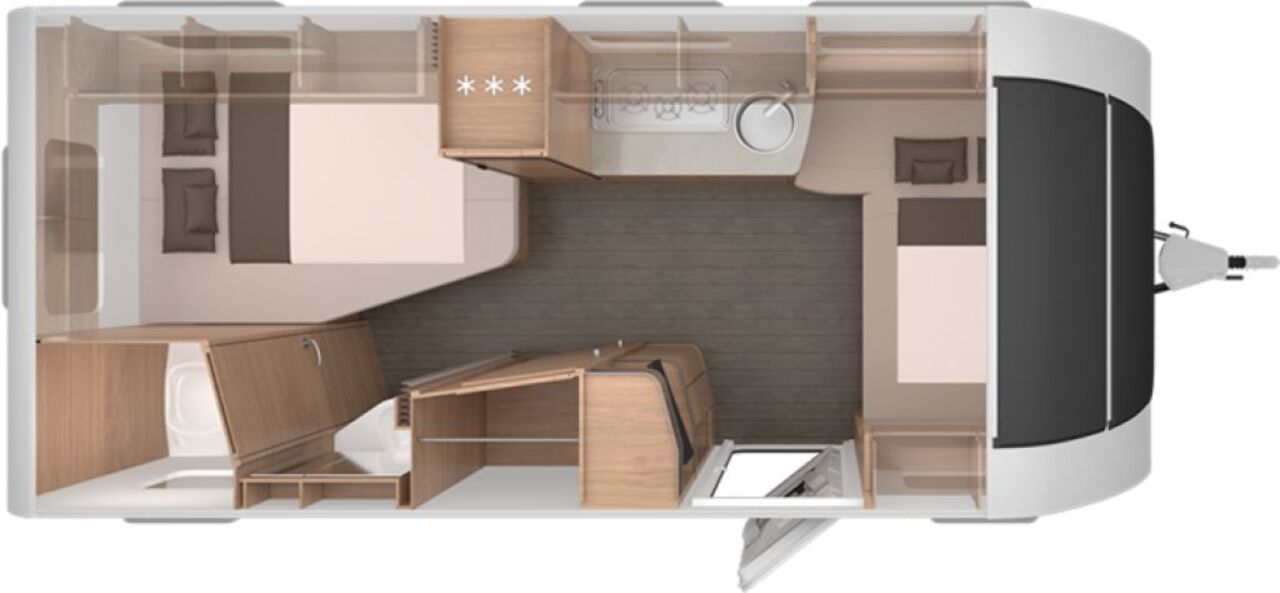 KNAUS 500 UF Black Selection Duschausbau Ansicht 3 für Fahrzeugdetailseite