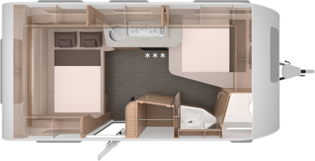 KNAUS 450 FU Black Selection Duschausbau Ansicht 3 für Fahrzeugdetailseite
