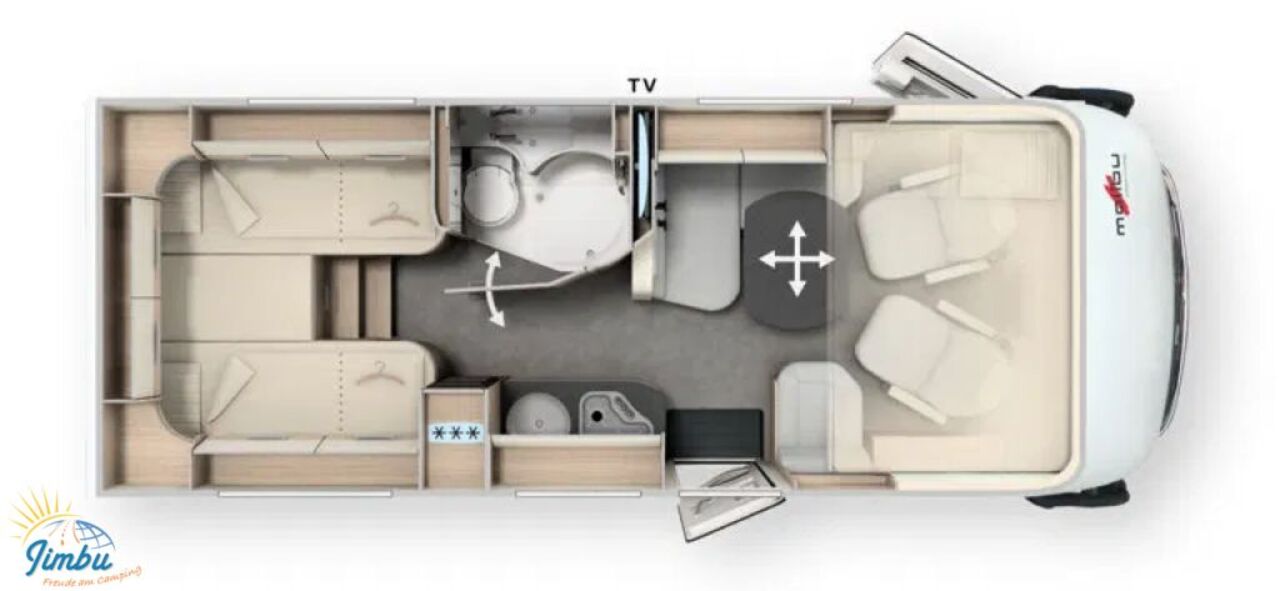 MALIBU 430 KB-LE lightweight 3.5t Fiat 140 PS Automatik-2201 Ansicht 2 für Fahrzeugdetailseite