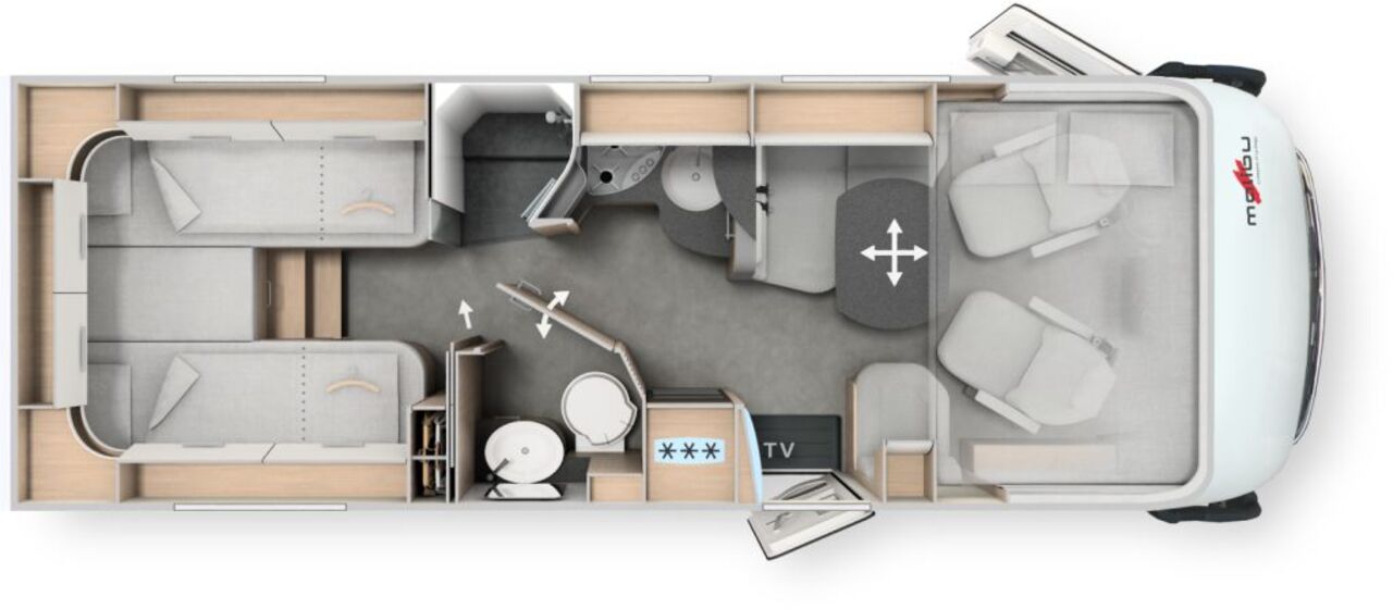 MALIBU 470 RB-LE "K" comfort 4.2t MB 170 PS Automatik -2331 Ansicht 2 für Fahrzeugdetailseite
