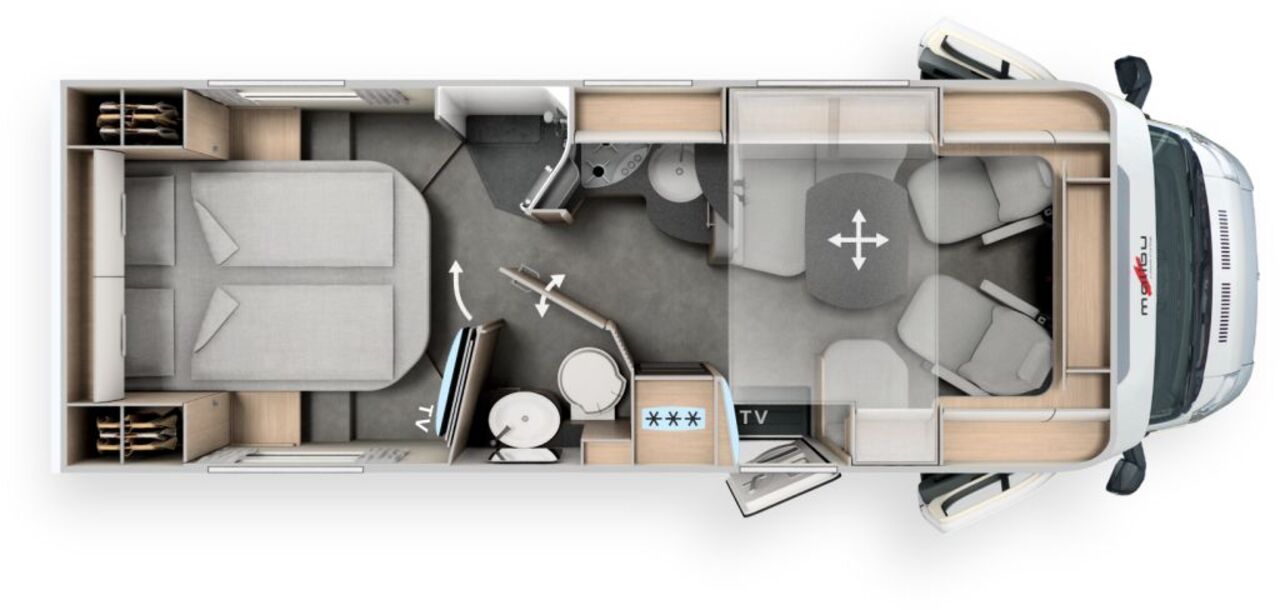 MALIBU 480 RB-QB "K" comfort 4.2t Mercedes 170 PS-2343 Ansicht 2 für Fahrzeugdetailseite