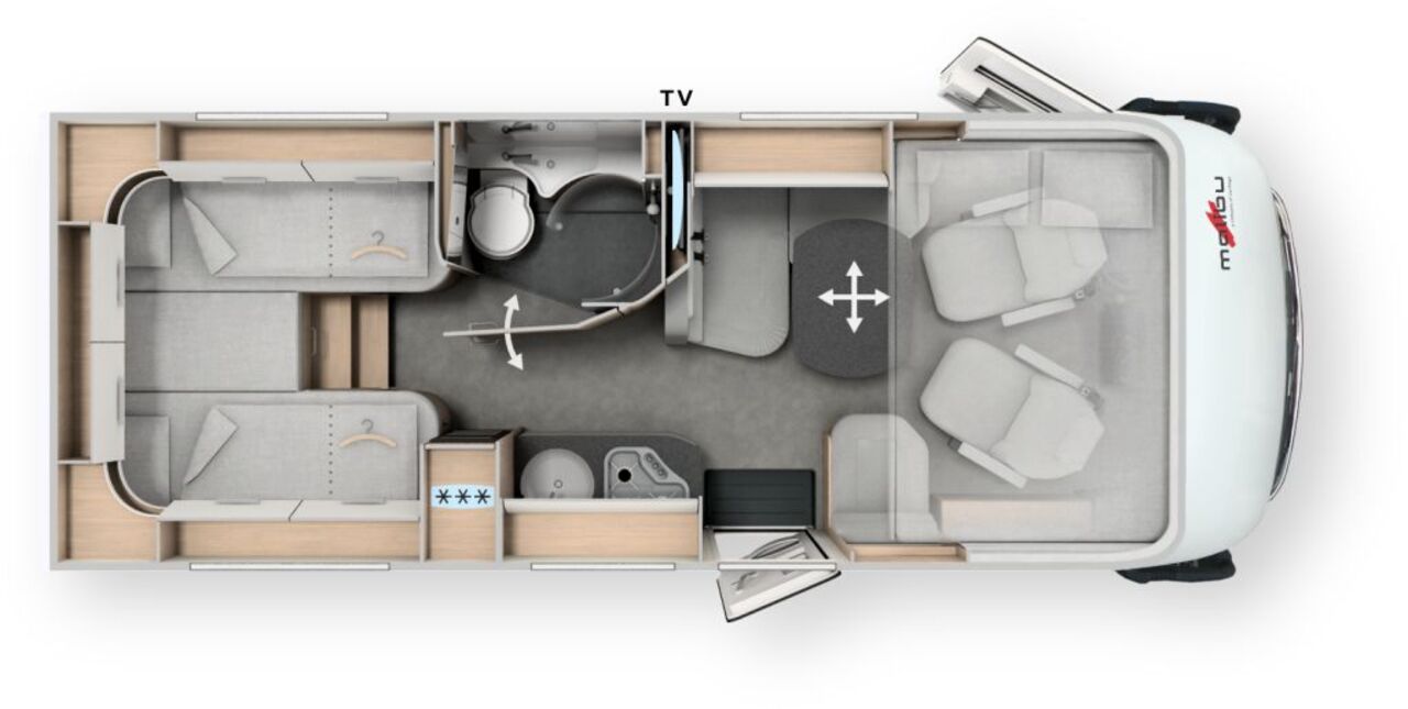 MALIBU 430 KB-LE lightweight 3.5t 180PS A .- 2345 ohne Hubbett Ansicht 2 für Fahrzeugdetailseite