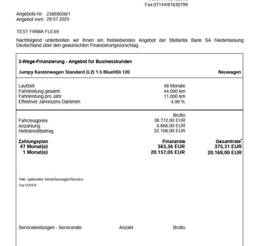 CITROEN Jumpy BlueHDi 120 M Kastenwagen Standard Ansicht 28 für Fahrzeugdetailseite