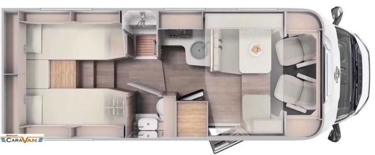 CARADO 447 Hubbett/SAT/TV/uvm. Ansicht 2 für Fahrzeugdetailseite