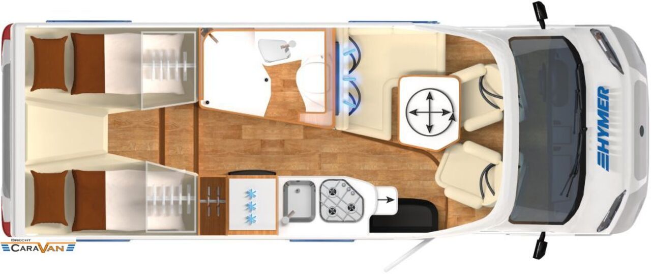HYMER-ERIBA 580 Pure Automatik  XXL Bett Ansicht 2 für Fahrzeugdetailseite