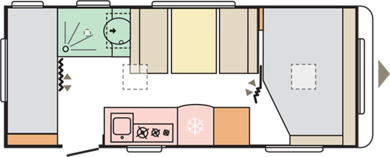 ADRIA 542 PK 3er Stockbett- Abverkauf Ansicht 2 für Fahrzeugdetailseite