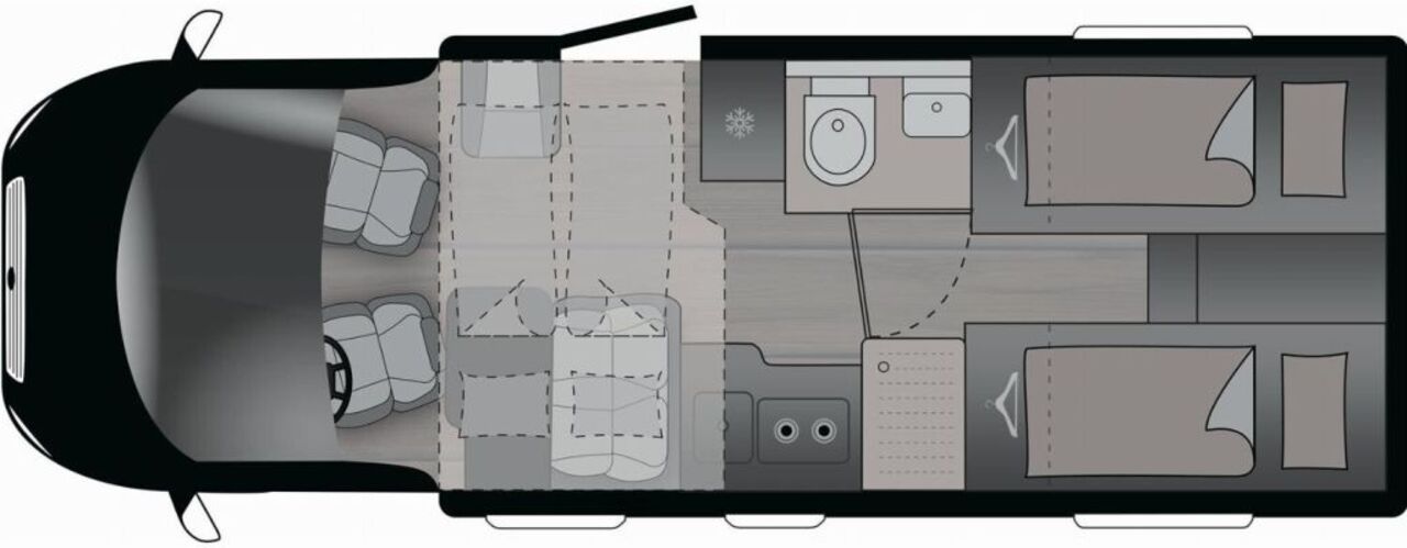 CROSSCAMP 7.4 E Hubbett, Solar, Navi, RFK Ansicht 2 für Fahrzeugdetailseite