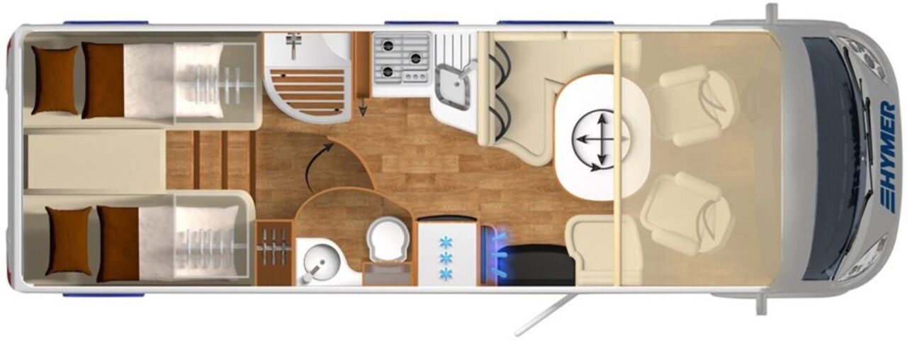 HYMER-ERIBA 704 PremiumLine Hydr. Hubstützen Ansicht 2 für Fahrzeugdetailseite