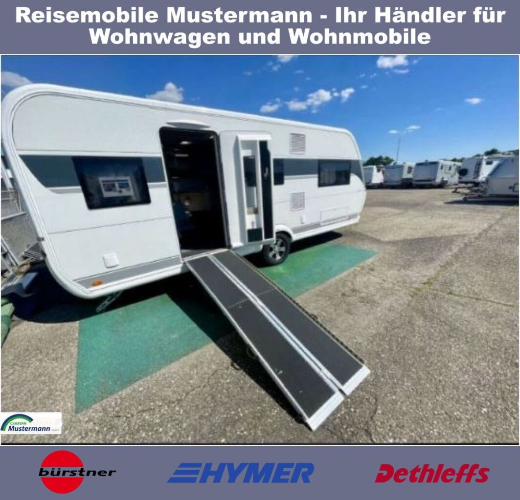 HOBBY 585 UL-R Einzelbetten o.Doppelbett quer Ansicht 1 für Fahrzeugdetailseite
