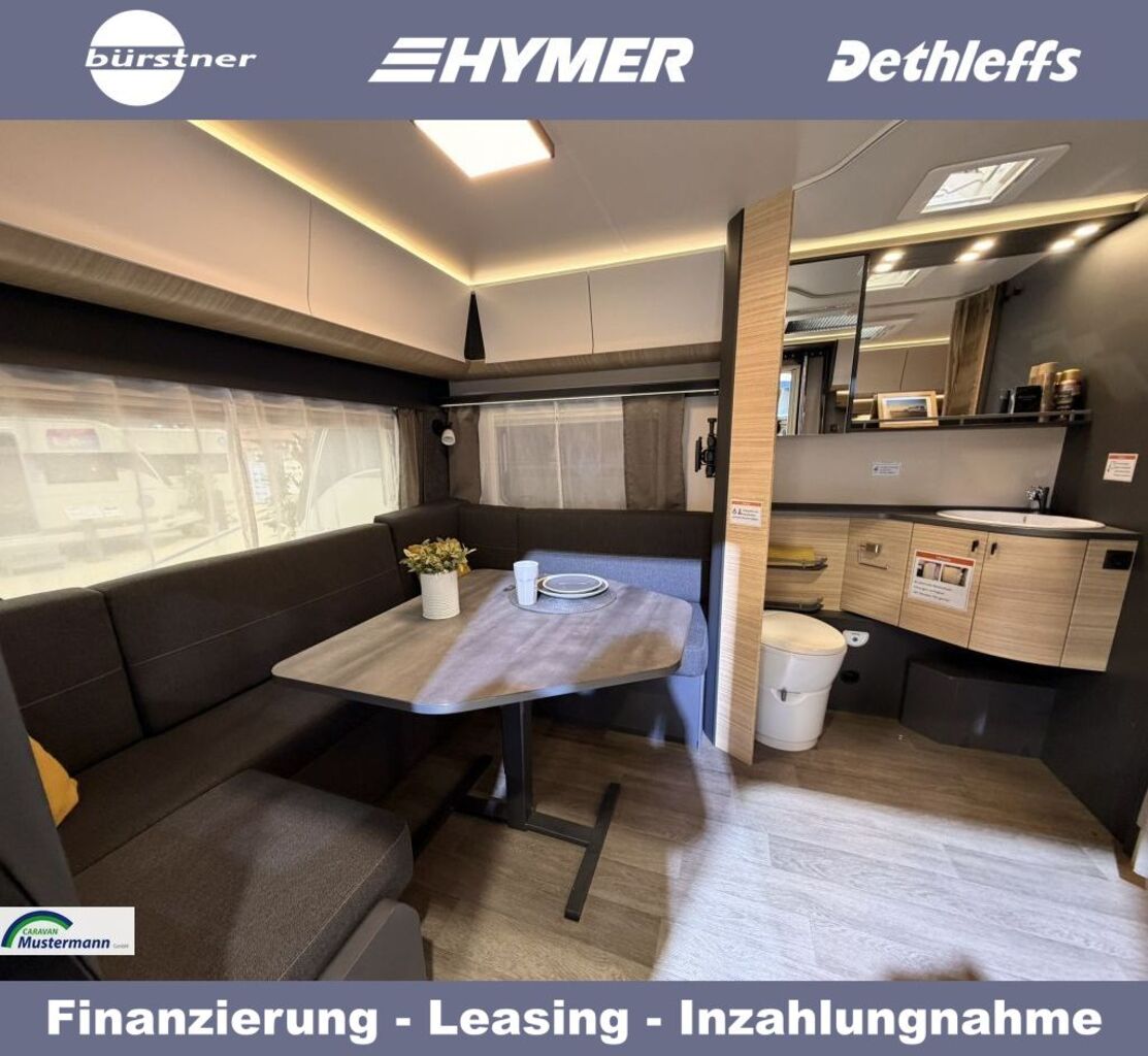 HOBBY 585 UL-R Einzelbetten o.Doppelbett quer Ansicht 3 für Fahrzeugdetailseite
