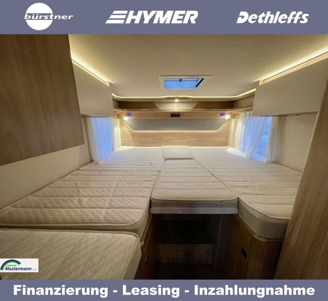 HYMER-ERIBA 580 Pure Automatik  XXL Bett Ansicht 8 für Fahrzeugdetailseite