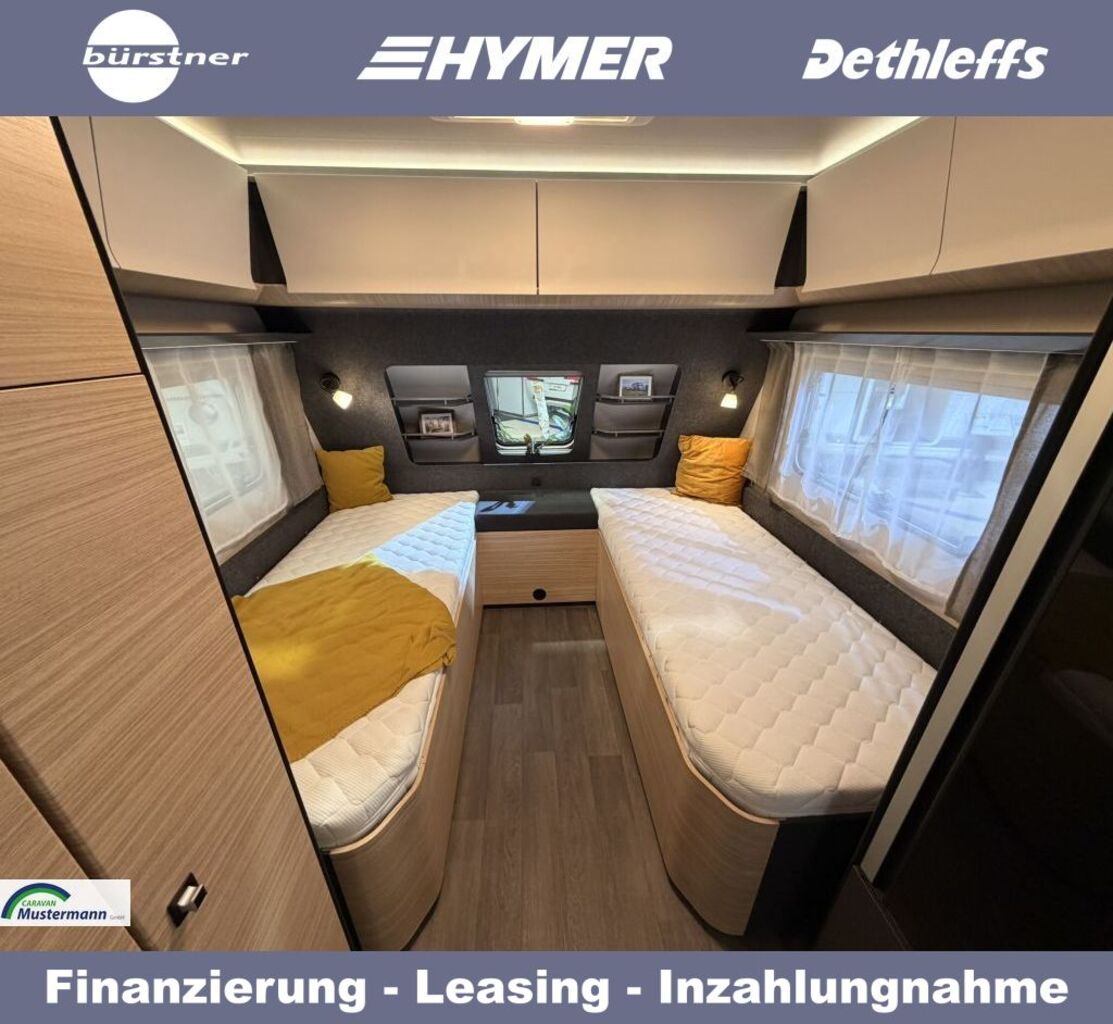 HOBBY 585 UL-R Einzelbetten o.Doppelbett quer Ansicht 4 für Fahrzeugdetailseite