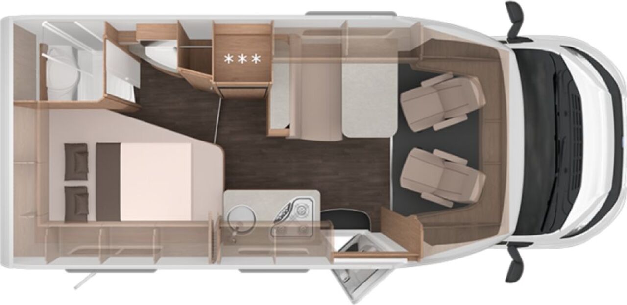 KNAUS 590 MF Platinum Selection LIVE Fußhzg. Care-Drive L-Sitz Ansicht 1 für Fahrzeugdetailseite