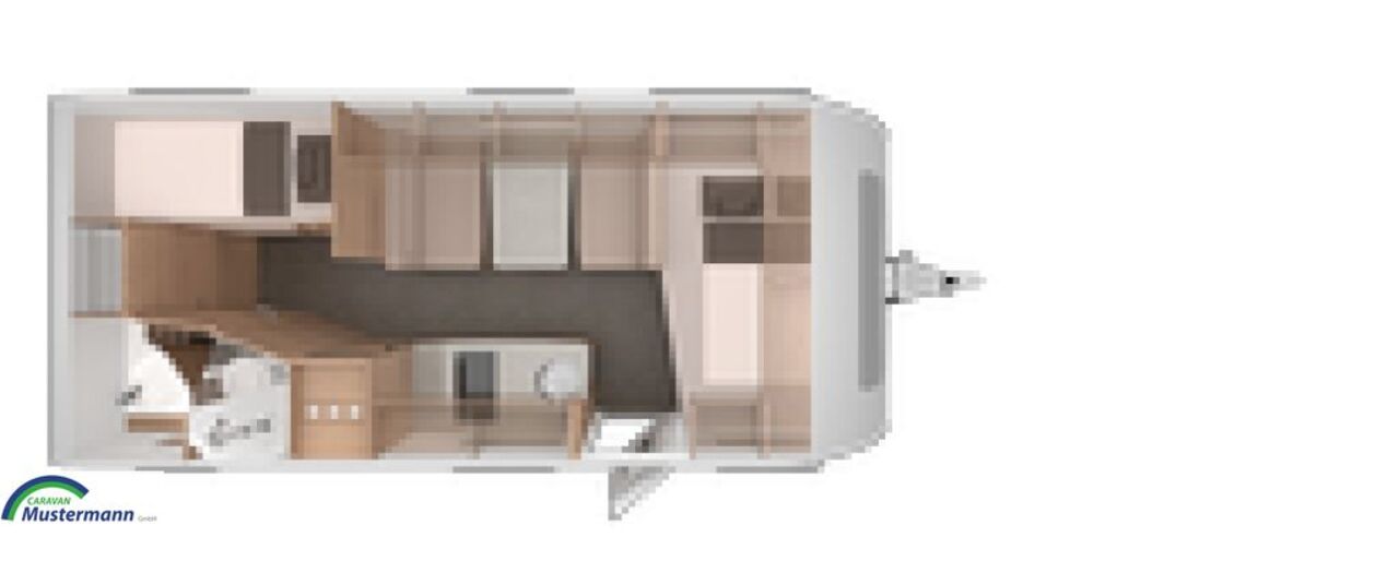 KNAUS 500 QDK Black Selection 3er Etagenbett mit 3 Fenster Ansicht 2 für Fahrzeugdetailseite