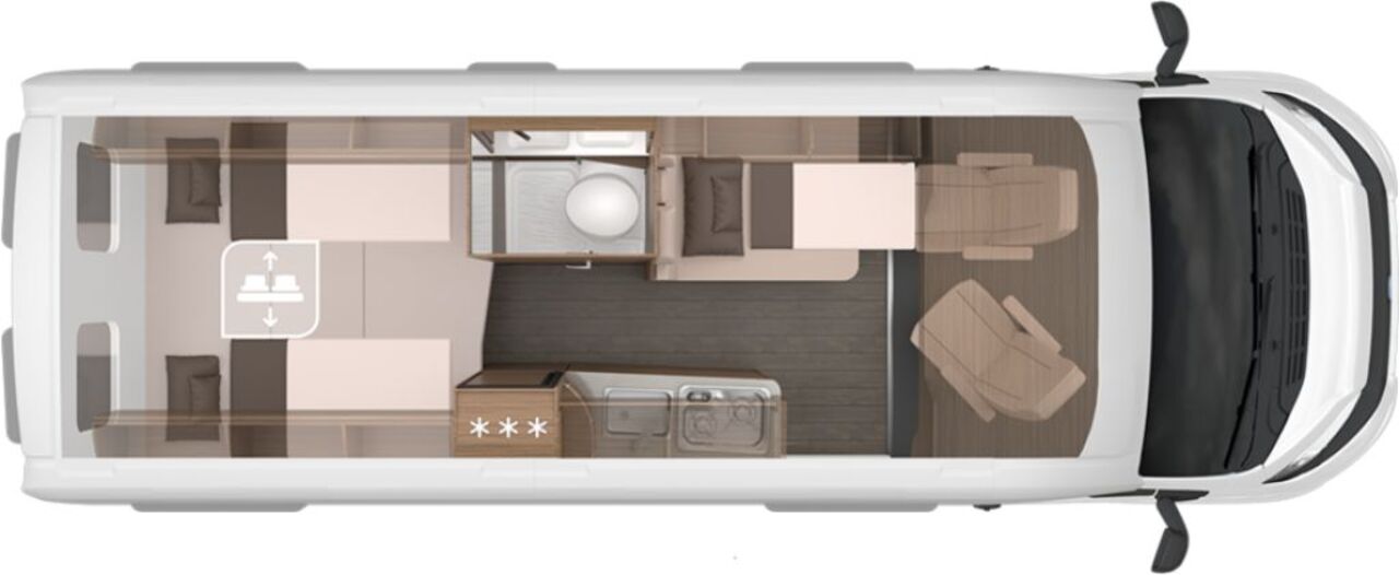 KNAUS 630 ME Platinum Selection Hubbett, ACC, Voll-LED, AHK Ansicht 3 für Fahrzeugdetailseite