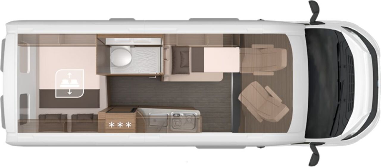 KNAUS 600 MQ Platinum Selection Automatik, 138-Liter Kühlschr. Ansicht 3 für Fahrzeugdetailseite