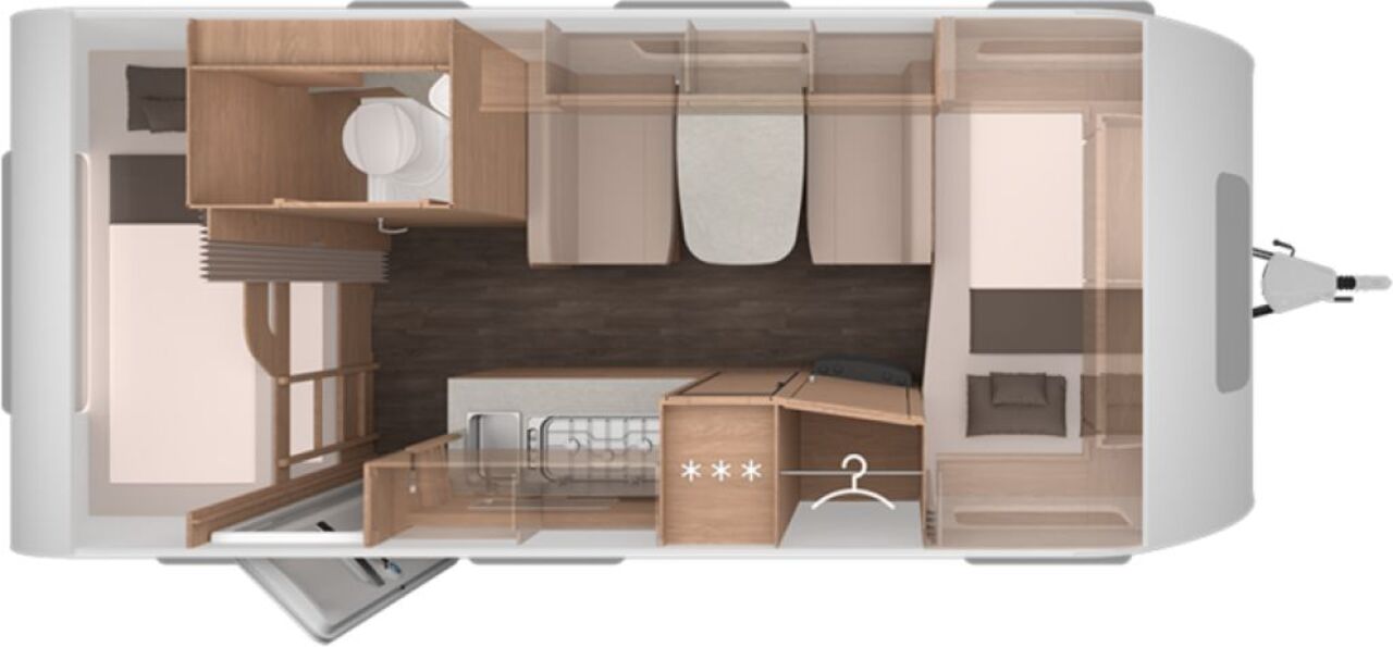 KNAUS 500 QDK Garagentür 60 x 95 cm, links Ansicht 2 für Fahrzeugdetailseite
