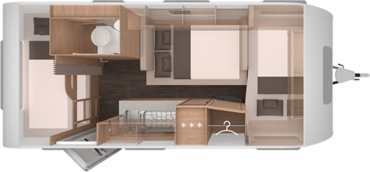 KNAUS 500 QDK Garagentür 60 x 95 cm, links Ansicht 3 für Fahrzeugdetailseite