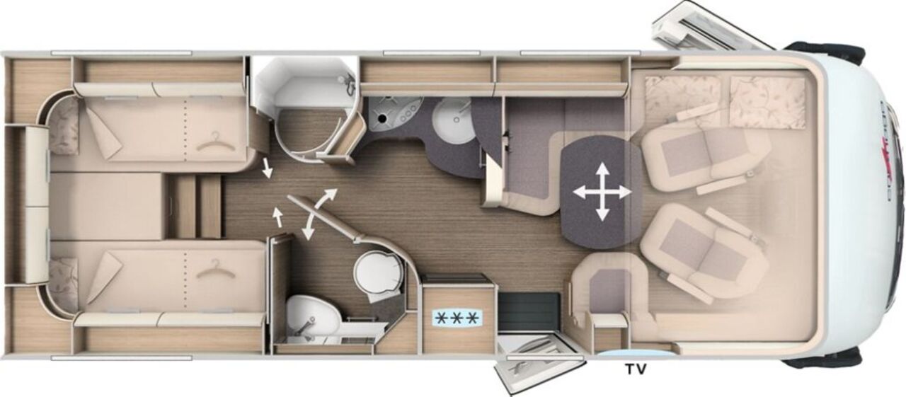 CARTHAGO I 149 RB-LE comfort 4.2t Edition+ 5. Sitzpl Ansicht 5 für Fahrzeugdetailseite